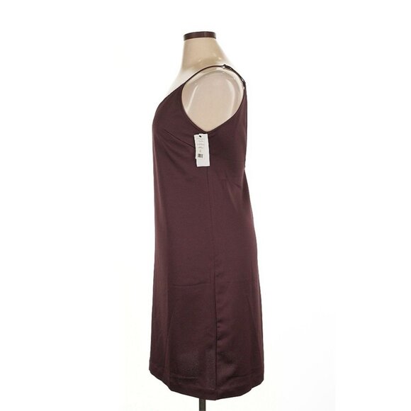 Equipment Femme Burgundy V Neck Lina Slip Dress Sz XL Flowy Avante Garde - Picture 4 of 6